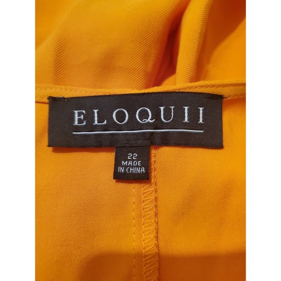 Eloquii Orange Wrap Jumpsuit - Picture 4 of 11